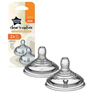 حلمات رضاعة تومي تيبي حلمات لببرونة تومي تيبي حلمات Tommee Tippee Closer to Nature حلمات رضاعة طبيعية حلمات سيليكون للأطفال حلمات تدفق بطيء حلمات تدفق متوسط