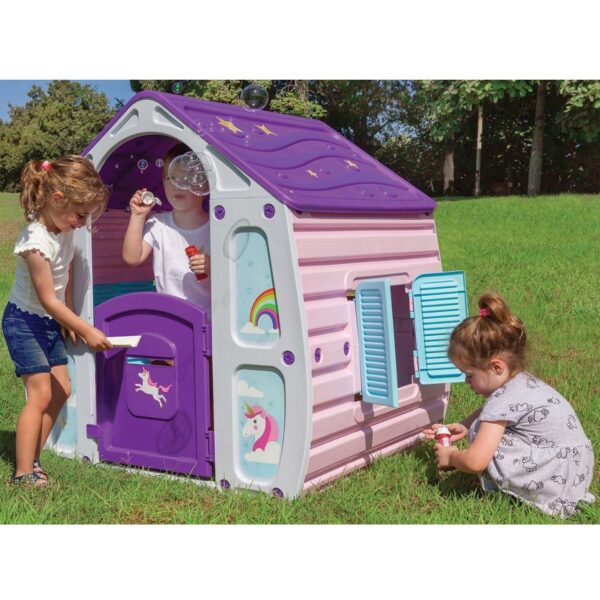 Magical Unicorn Cottage Indoor Outdoor "Made Of Durable Materials Suitable For The Sun"