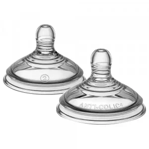 حلمات "تدفق متوسط" ضد المغص TommeeTippee Anti-Colic Nipples