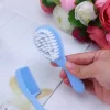 مشط وفرشاة للمواليد والأطفال - أزرق