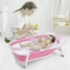 فايلوت- حوض استحمام قابل للطي ومانع للإنزلاق - زهري