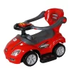 ميجا- سيارة الركوب 3في1- بمبا مع حاضنة- أحمر