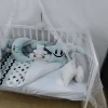 مفرش الجدلة للأطفال حماية سرير الرضيع بجدلة مبطنة ديكور سرير أطفال بجدلة ناعمة ناموسية سرير الأطفال مفروشات أطفال ناعمة وسائد أطفال زخرفية مفرش أطفال بنقش النجوم والقمر