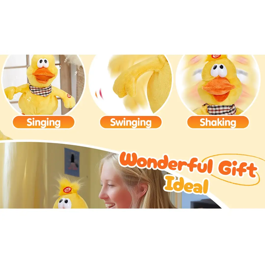 لعبة بطة راقصة لعبة أطفال تفاعلية لعبة موسيقية للأطفال بطة تغني وتمشي ألعاب تعليمية للأطفال هدية عيد ميلاد للأطفال لعبة إلكترونية للأولاد والبنات حيوانات محشوة تفاعلية لعبة بطة ببطارية أفضل ألعاب الأطفال دمى وألعاب متحركة تنمية مهارات الطفل لعبة آمنة للأطفال Duck dancing toy ألعاب أطفال أونلاين هدايا عيد الفصح هدايا مواليد جديدة ألعاب تطور المسؤولية والتعاطف ألعاب حيوانات أليفة تعليمية بطة هووز بيبي ألعاب أطفال خفيفة الوزن ألعاب تفاعلية للرضع لعبة صوت وضوء للأطفال ألعاب تقليد الحيوانات ألعاب مبتكرة للصغار