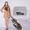 عربة أطفال مع مظلة عربة أطفال بمقعد قابل للعكس عربة أطفال بعجلات ماصة للصدمات عربة أطفال مع سلة تخزين عربة نينو كوالا 2 في 1